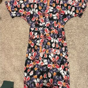 Alexia Admor Pink Sheath Midi Dress with Dolman Sleeves